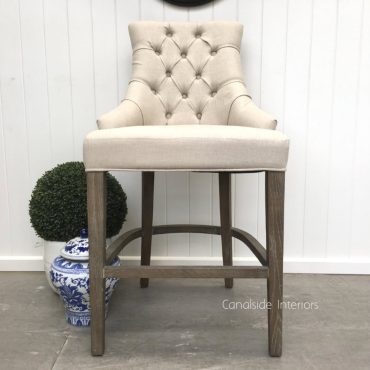 Dashwood Upholstered Buttoned Back Bar Stool