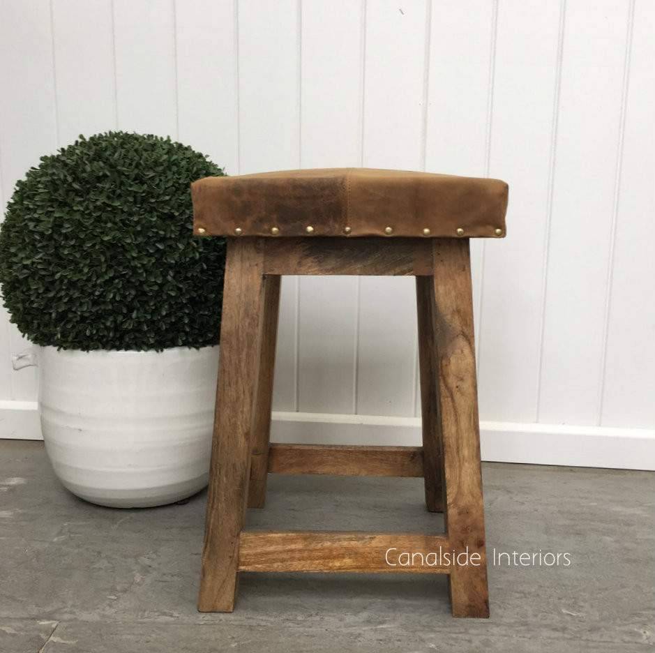 Bighetti Leather Stool
