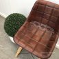 Fimmel Square Stitch Aged Leather Chair