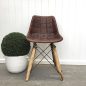 Fimmel Square Stitch Aged Leather Chair