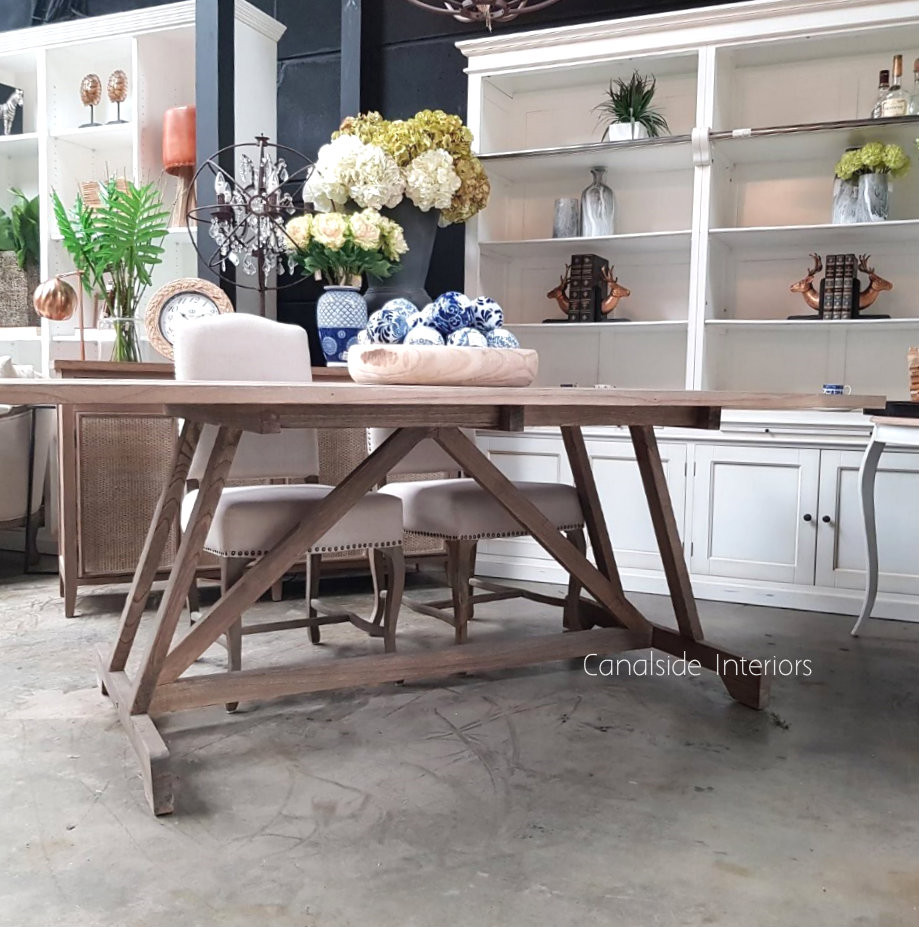 Talbot Dining Table with Herringbone Top