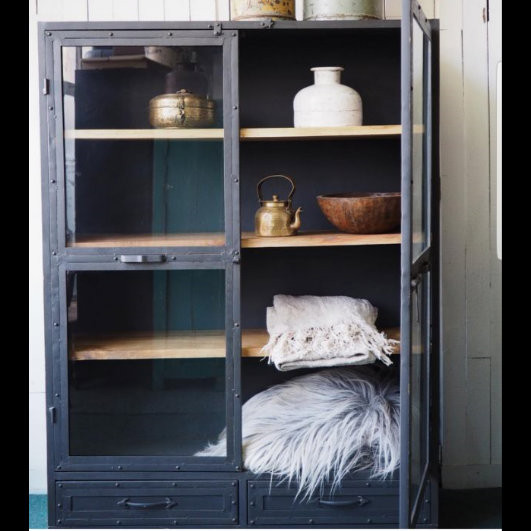 Foundry Canyon Glass Sideboard - see Pinterest