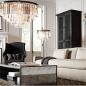 Get The Look: Inspiration Image via Restoration Hardware on Pinterest *Odeon Fringed Floor Lamp may vary to inspiration image