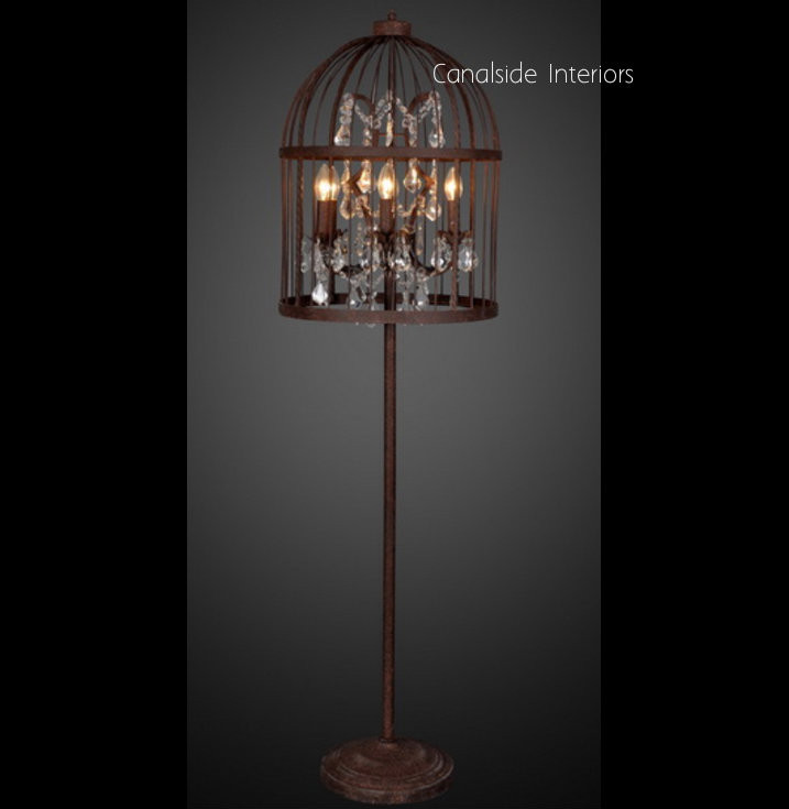 Vintage Birdcage Floor Lamp