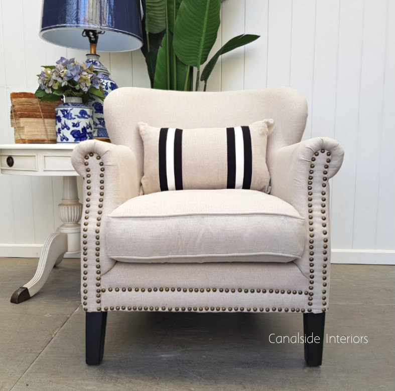 Scottie Occasional Armchair with Stud Detailing