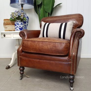 Newport Aged Leather Armchair