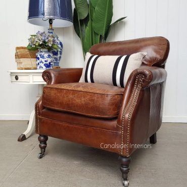 Newport Aged Leather Armchair