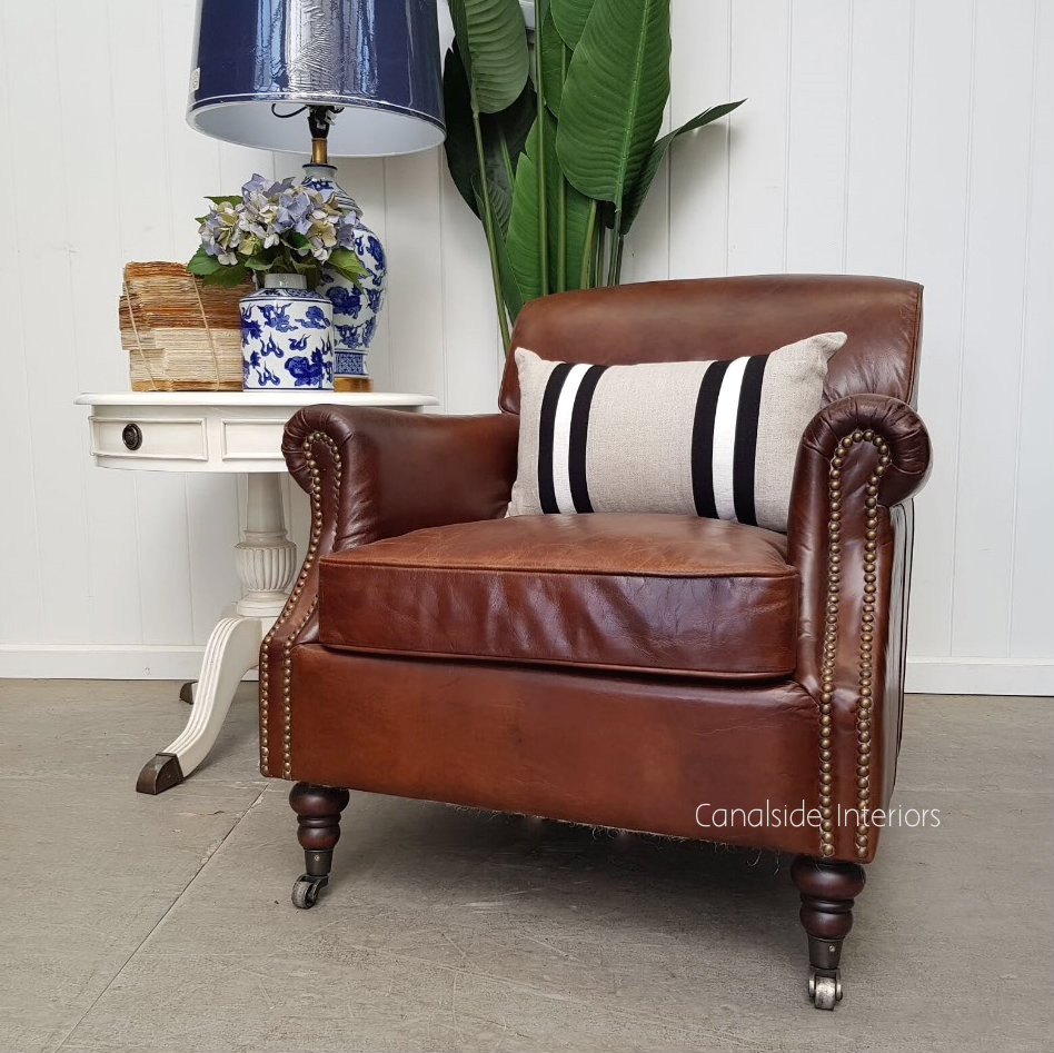 Randall Aged Leather Armchair
