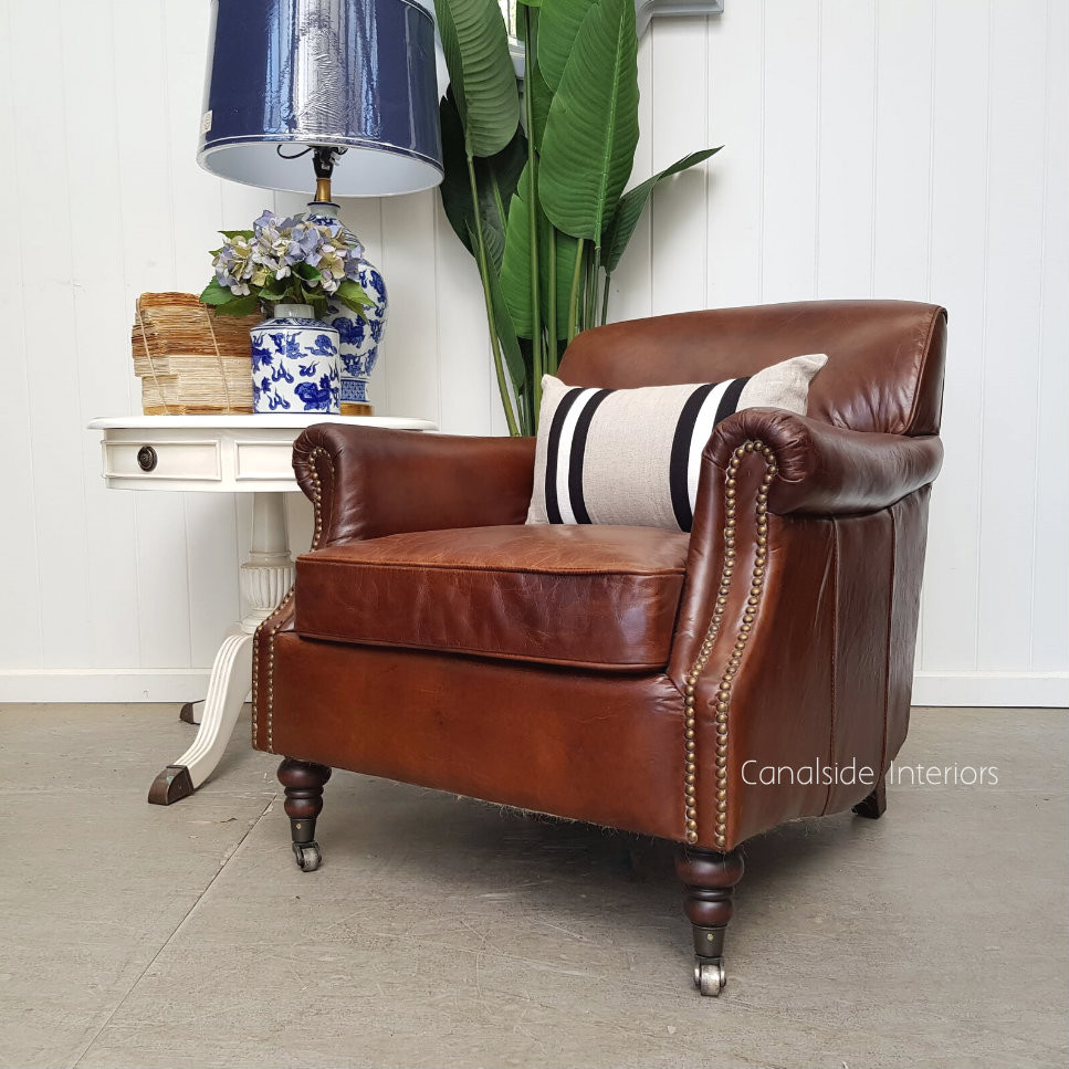 Randall Aged Leather Armchair