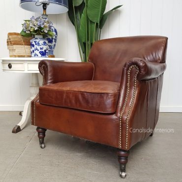 Randall Aged Leather Armchair