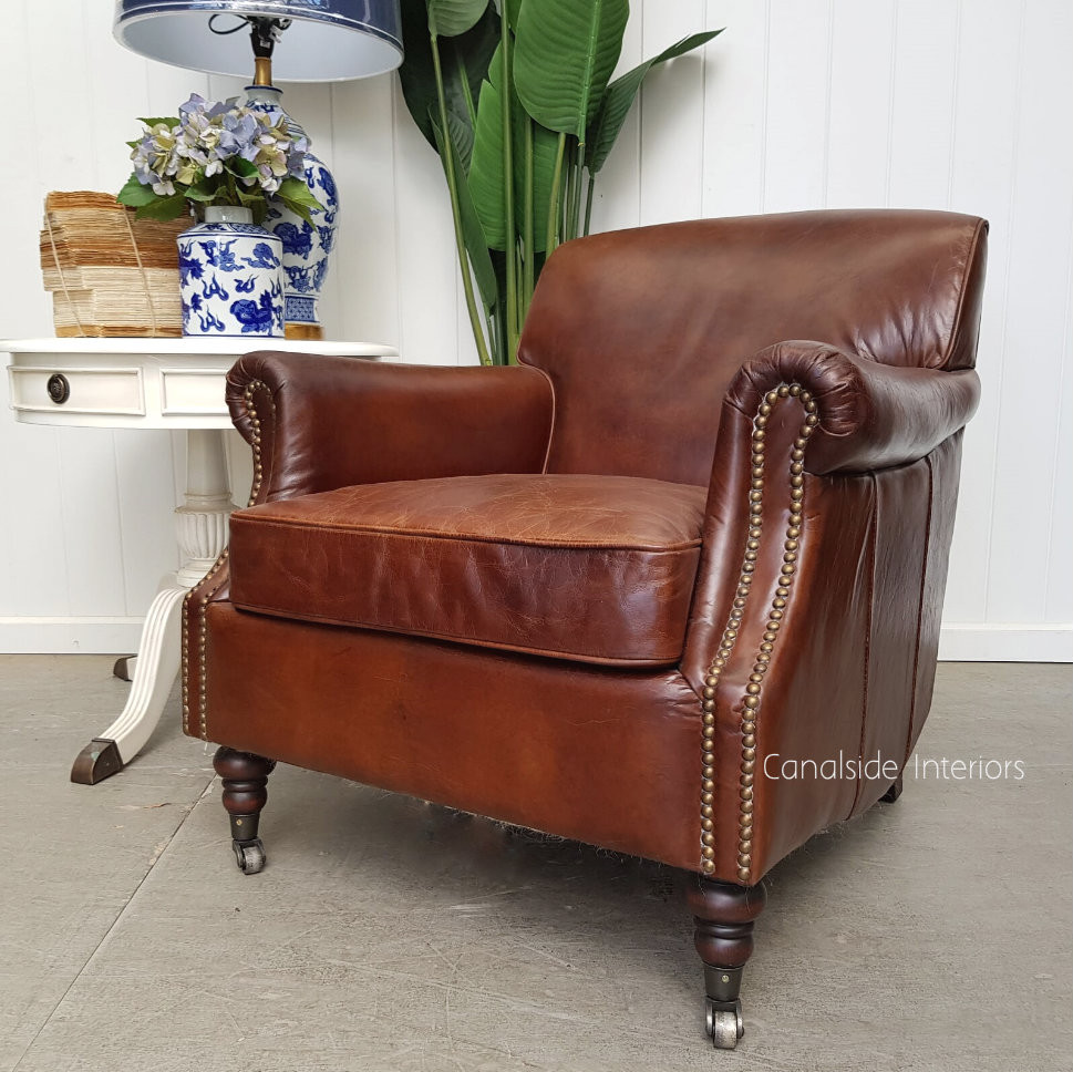 Randall Aged Leather Armchair