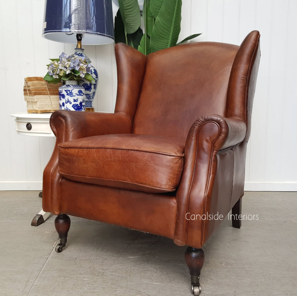Cambridge Aged Leather Wingback