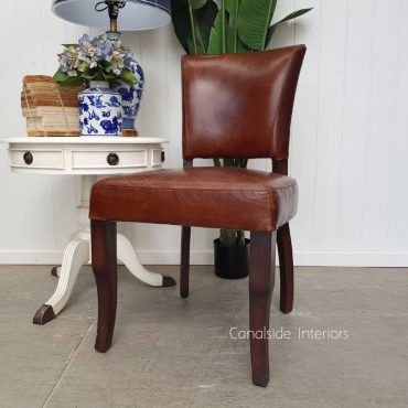 Cuba Aged Leather Dining Chair
