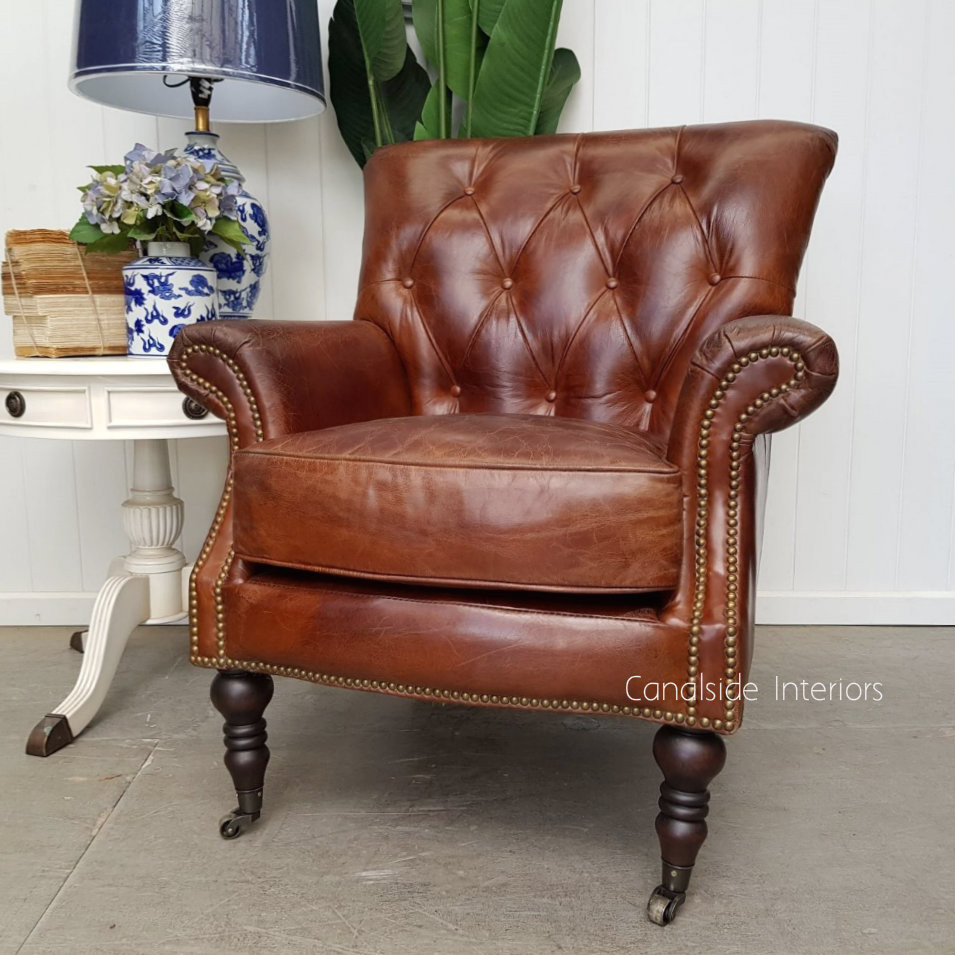 Knox Aged Leather Armchair