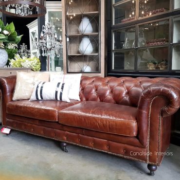 Lincoln Aged Leather Chesterfield