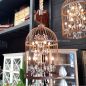 Vintage Birdcage Industrial Chandelier Large