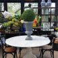 Amelie Carrara Marble Round Dining Table