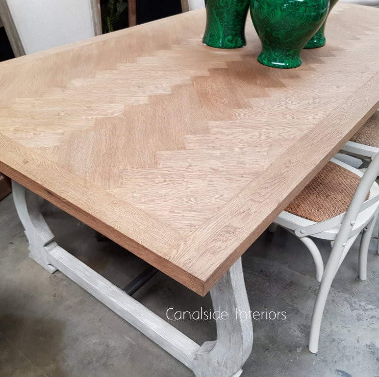 Harper Herringbone Dining Table