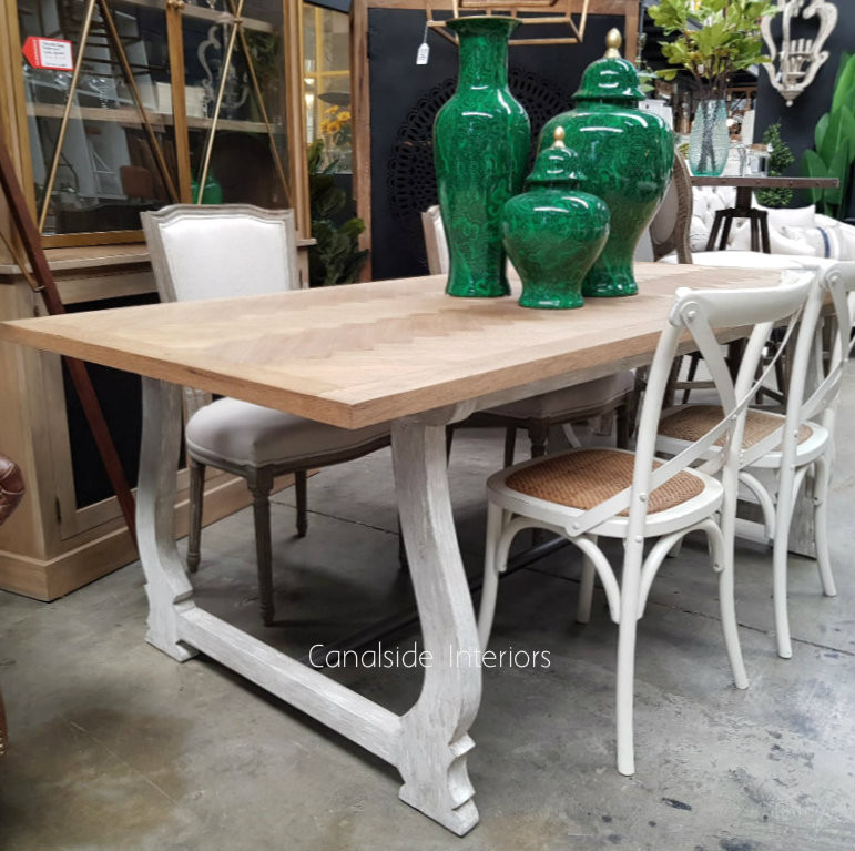 Harper Herringbone Dining Table