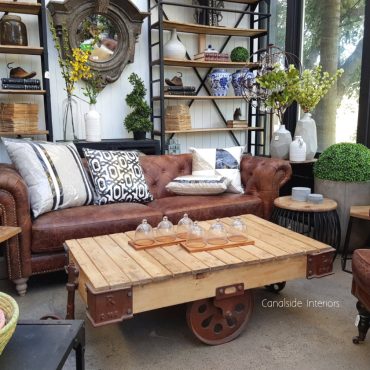 Cartage Industrial Coffee Table on Castors