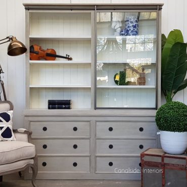 Pemberley Sliding Door Display Wall Unit