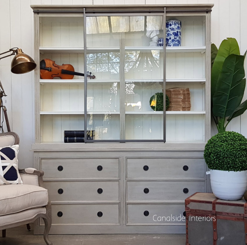 Pemberley Sliding Door Display Wall Unit