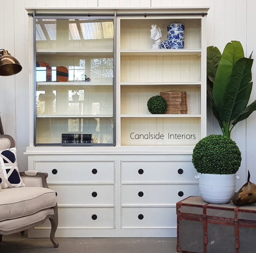 Pemberley Sliding Door Display Wall Unit