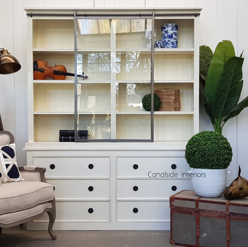 Pemberley Sliding Door Display Wall Unit