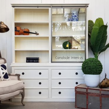 Pemberley Sliding Door Display Wall Unit