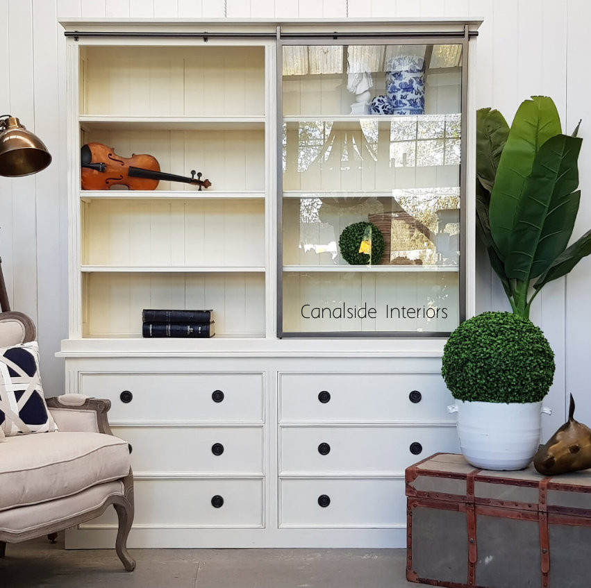 Pemberley Sliding Door Display Wall Unit