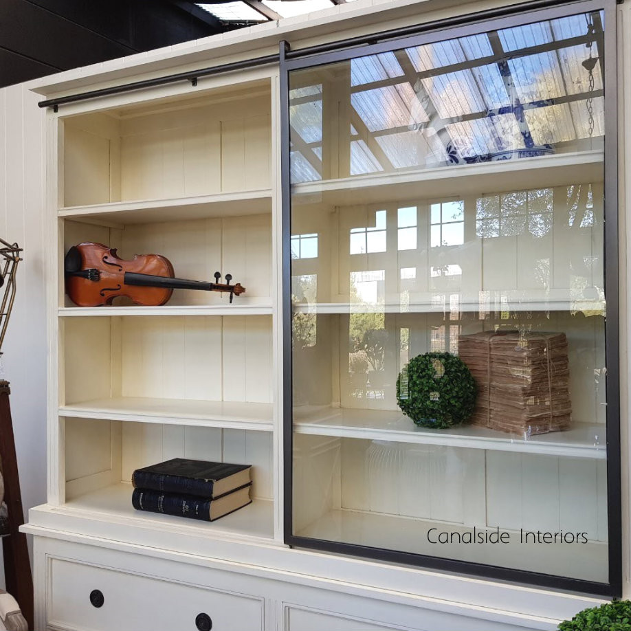 Pemberley Sliding Door Display Wall Unit