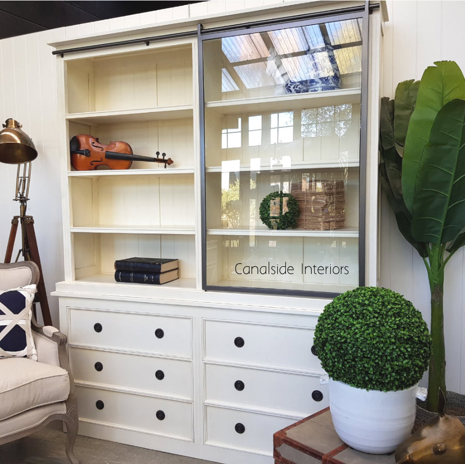 Pemberley Sliding Door Display Wall Unit
