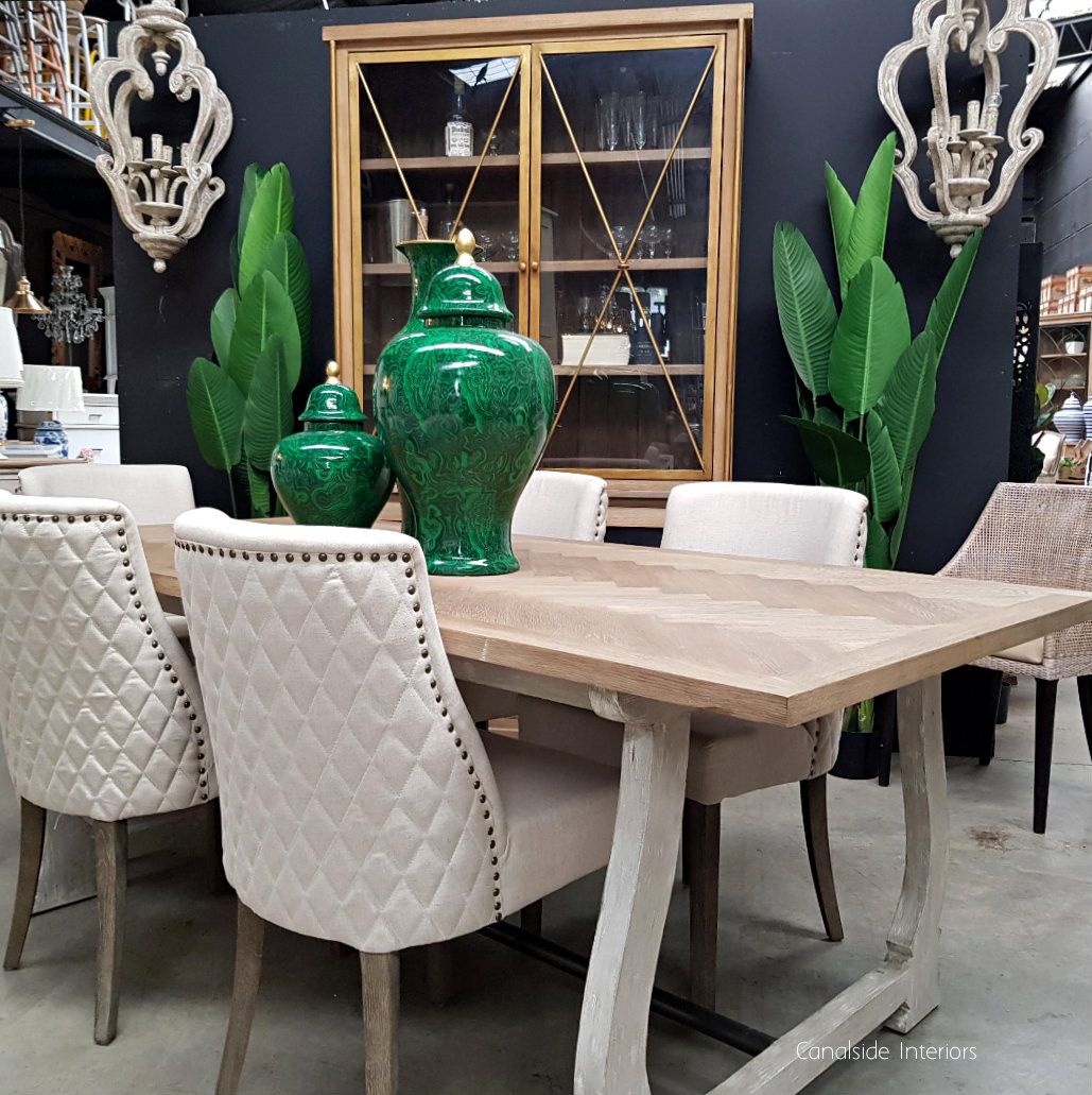 Harper Herringbone Dining Table