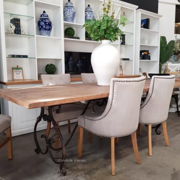 Alexandra Dining Table with Reclaimed Elm Top