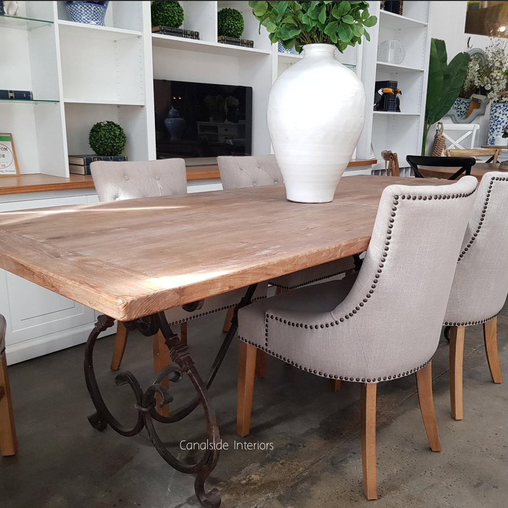 Alexandra Dining Table with Reclaimed Elm Top