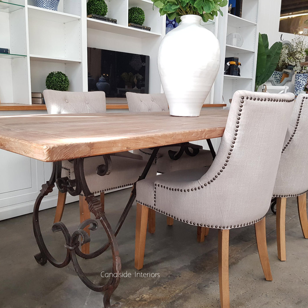 Alexandra Dining Table with Reclaimed Elm Top