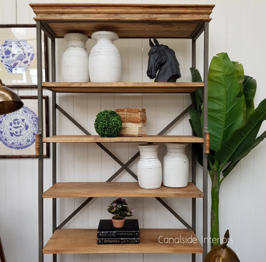 Diaz Rustic Open Bookshelf