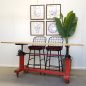 Burst Red Adjustable Bar Table