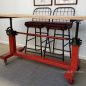 Burst Red Adjustable Bar Table