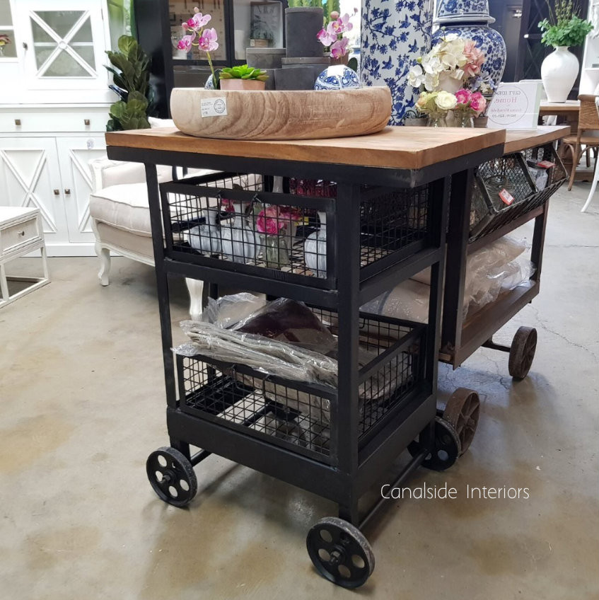 Tutti Frutti Industrial Island Workbench / Cart