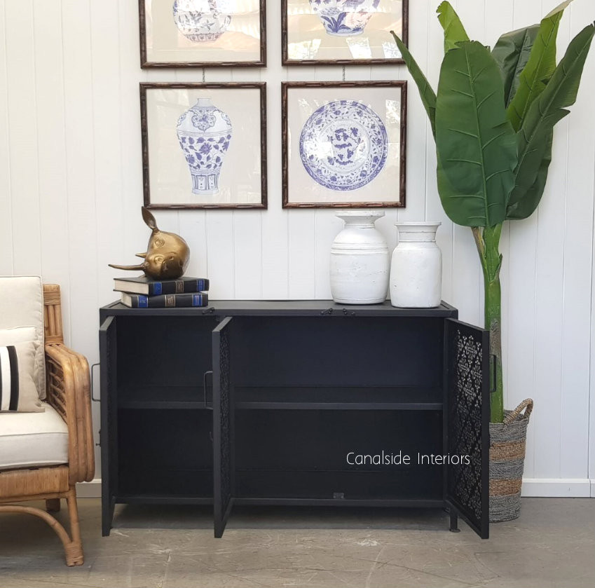 Foundry Industrial 3 Door Sideboard with Perforated Metal