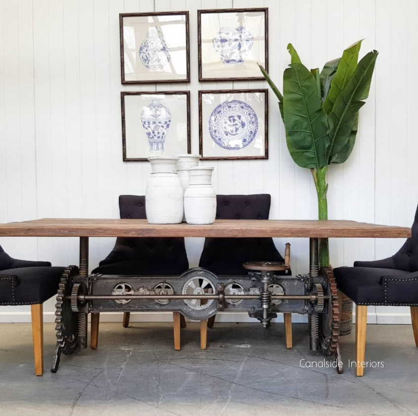 Cog Adjustable Dining to Bar Table