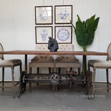 Cog Adjustable Dining to Bar Table