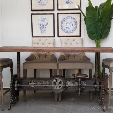 Cog Adjustable Dining to Bar Table