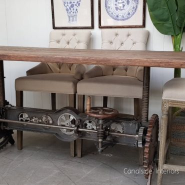 Cog Adjustable Dining to Bar Table