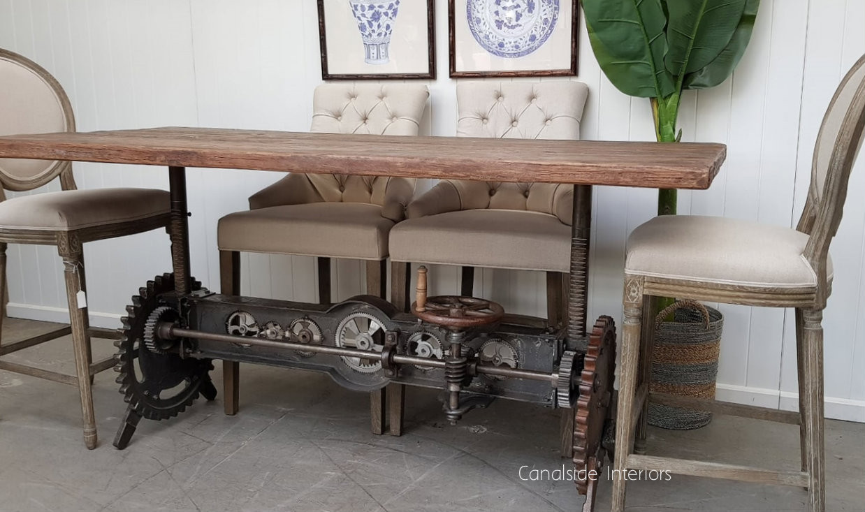 Cog Adjustable Dining to Bar Table