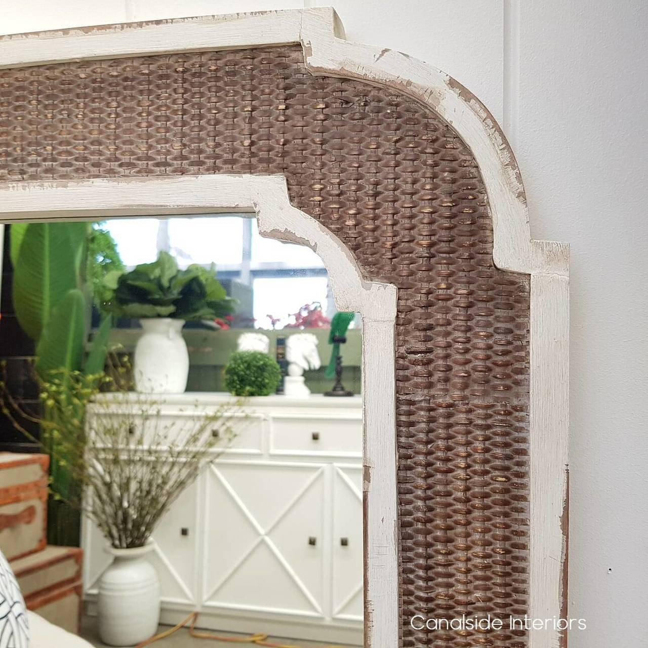 Brielle Rattan Carved Mirror