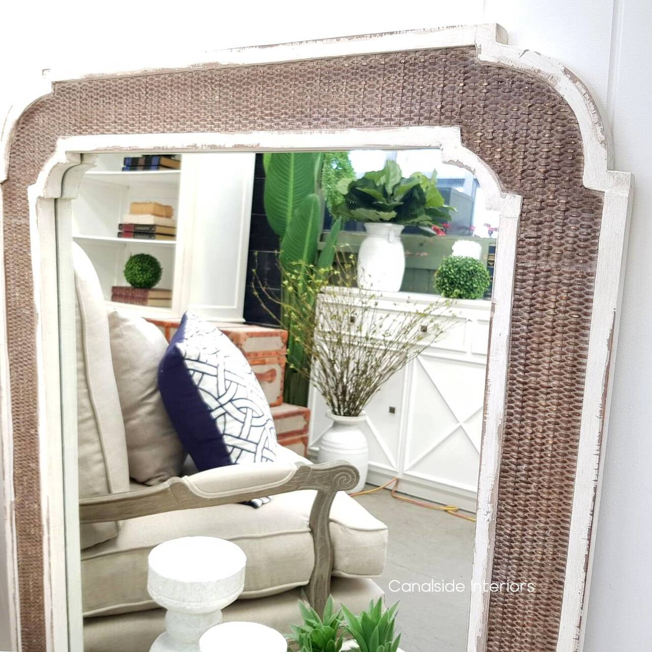 Brielle Rattan Carved Mirror