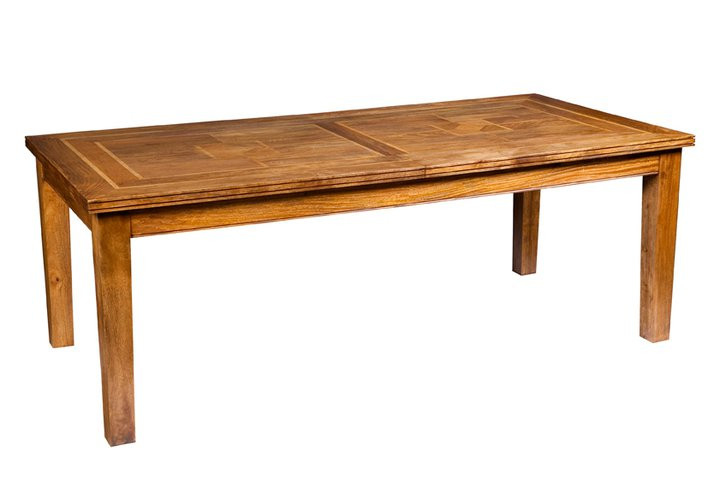 Florence Marble Inlay Double Extension Dining Table