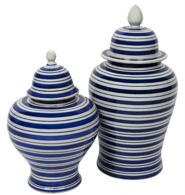 Striped Temple Jars
